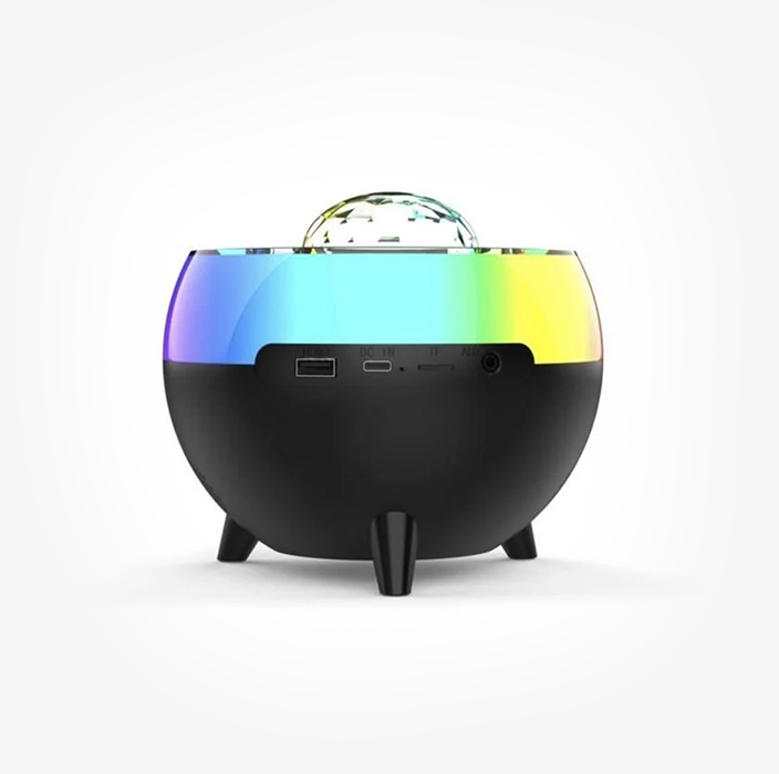 گجت چراغ خواب، اسپیکر و شارژر بیسیم رقص نور دار مدل HM-2310