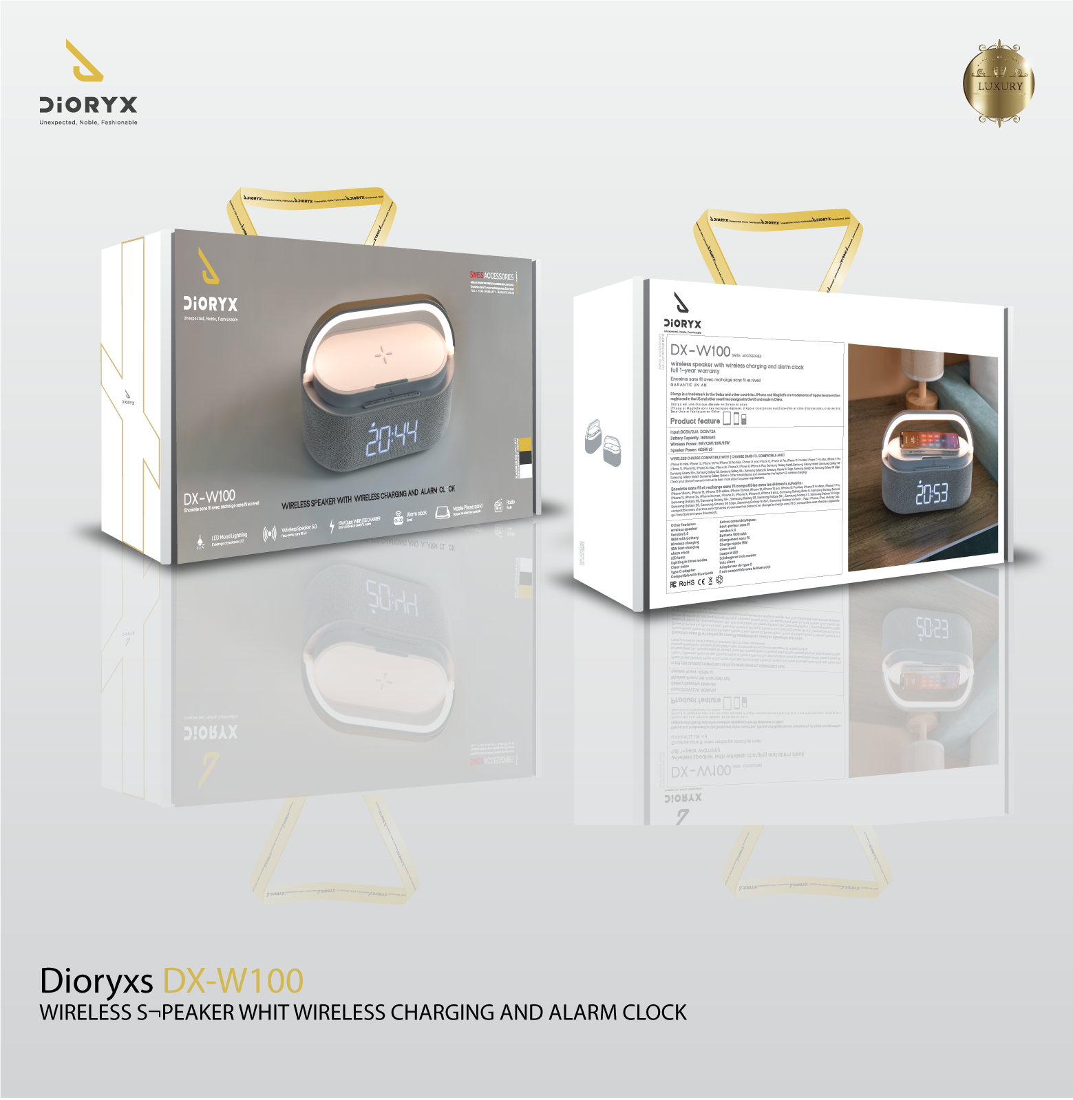 اسپیکر و شارژر وایرلس دیوریکس مدل DX-W100