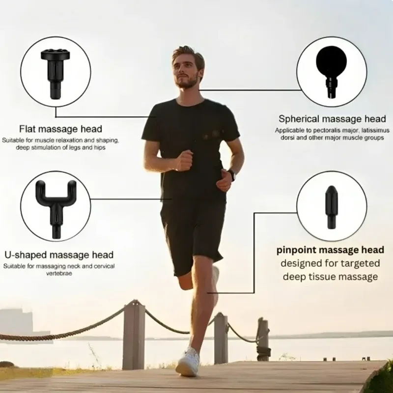 ماساژور تفنگی سخنگو با پنل لمسی مدلJY-711