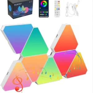 پنل LED دیواری هوشمند مثلثی مدل 8 تکه