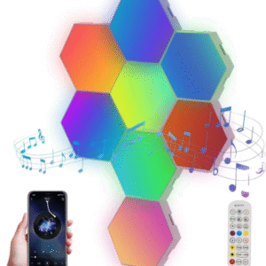 پنل LED دیواری هوشمند شش ضلعی مدل 8 تکه