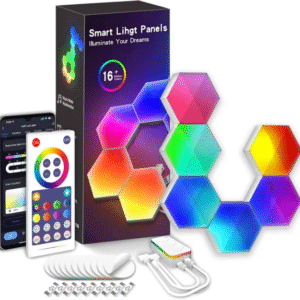 پنل LED دیواری هوشمند شش ضلعی مدل 6 تکه