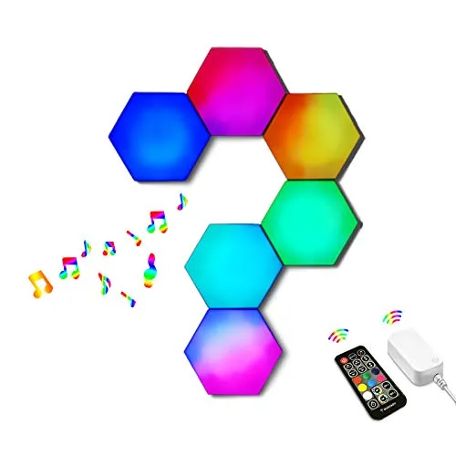 پنل LED دیواری هوشمند شش ضلعی مدل 6 تکه