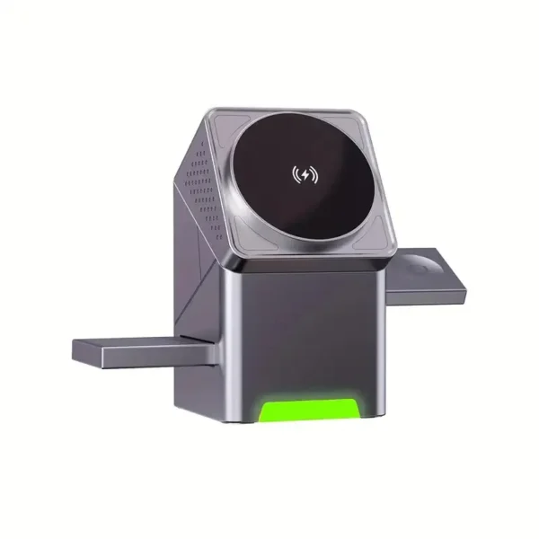 شارژر وایرلس مگنتی ۳ در ۱ مدل چرخشی