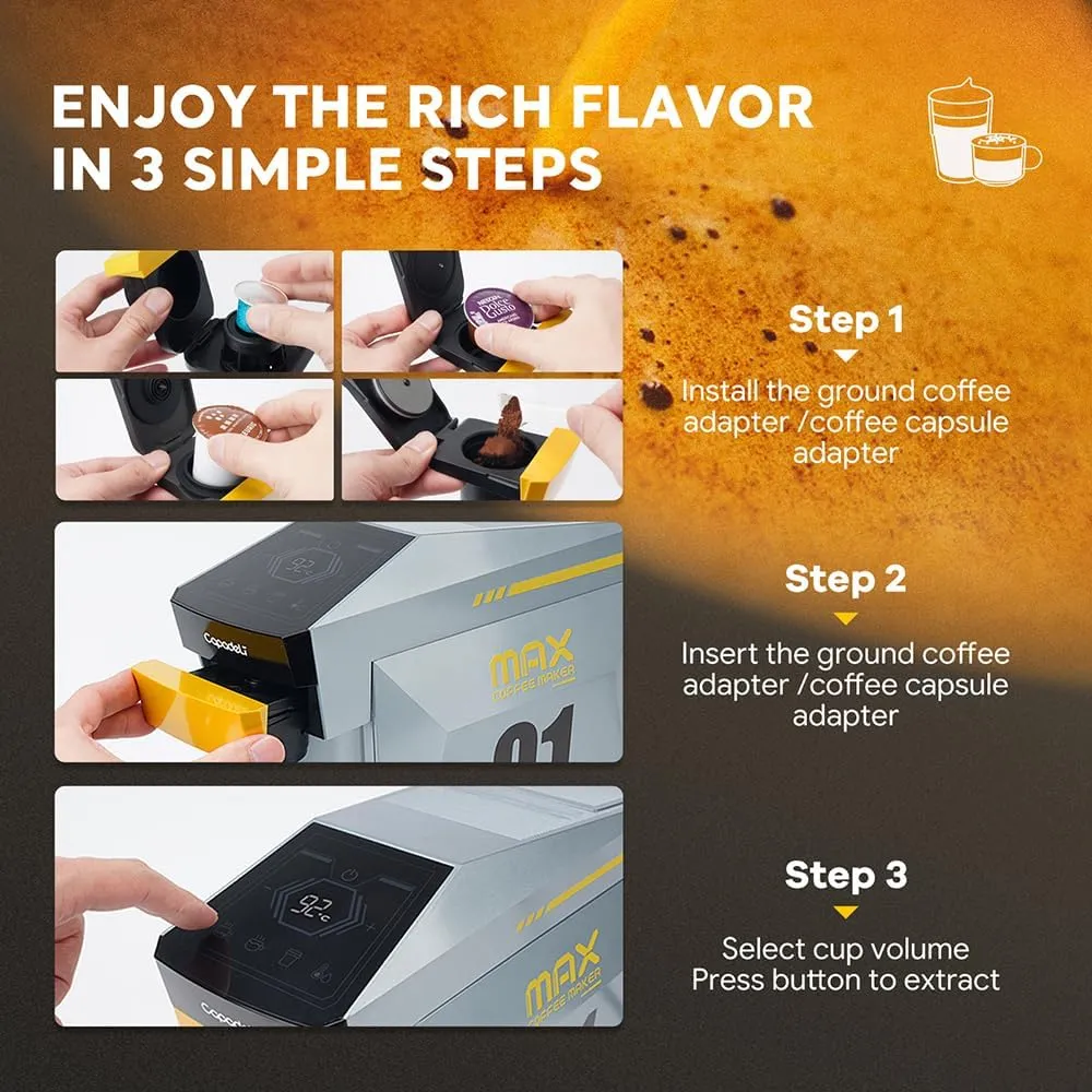 اسپرسو ساز ۴ کاره CAPADELI مدل MAX