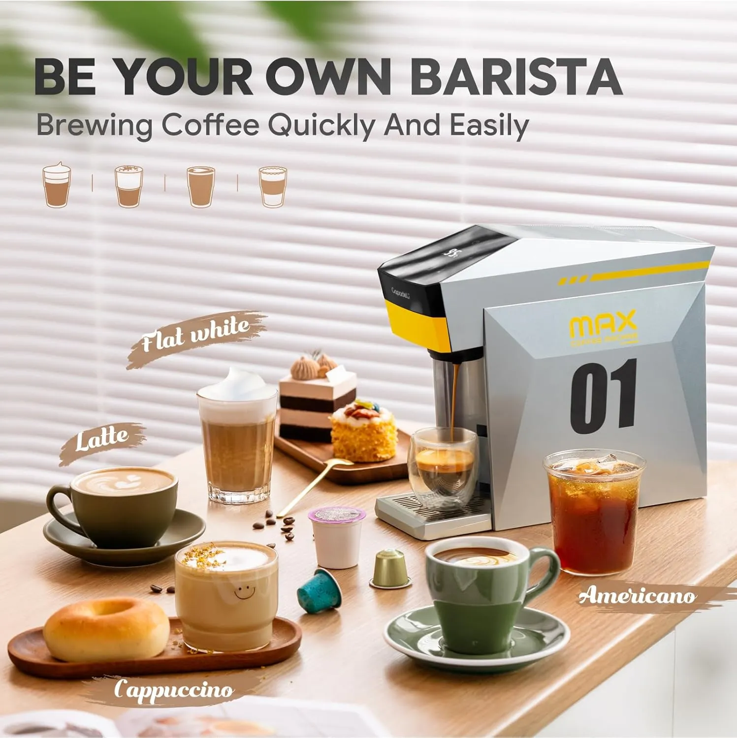 اسپرسو ساز ۴ کاره CAPADELI مدل MAX